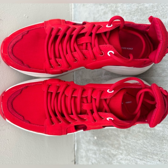 Red Zara Trainers with side cutouts - Picture 6 of 6